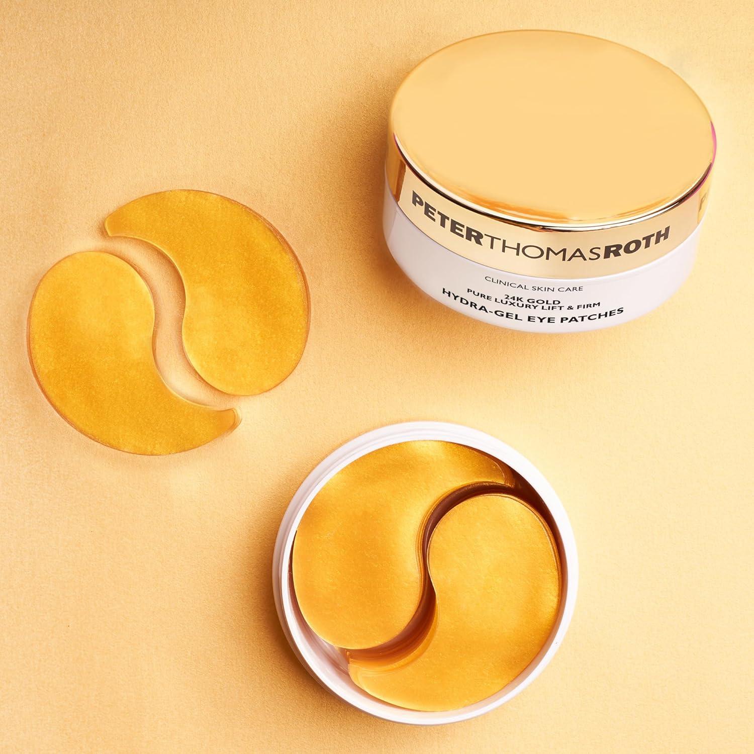 imagePeter Thomas Roth 24K Gold Pure Luxury Lift ampamp Firm HydraGel Eye Patches AntiAging UnderEye Patches Help Lift and Firm the Look of the Eye Area60 Count Pack of 1