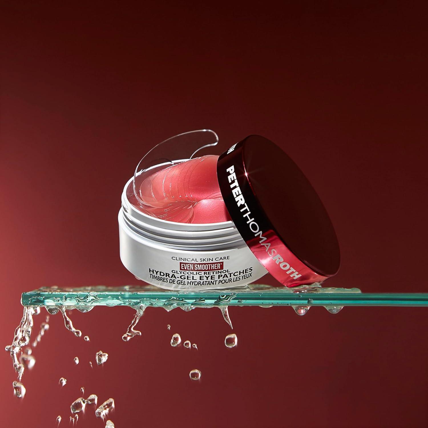 imagePeter Thomas Roth Even Smoother Glycolic Retinol HydraGel Eye Patches UnderEye Patches With Glycolic Acid and Retinol Treats Tiny Bumps Texture Fine Lines and Wrinkles Under the Eye Area