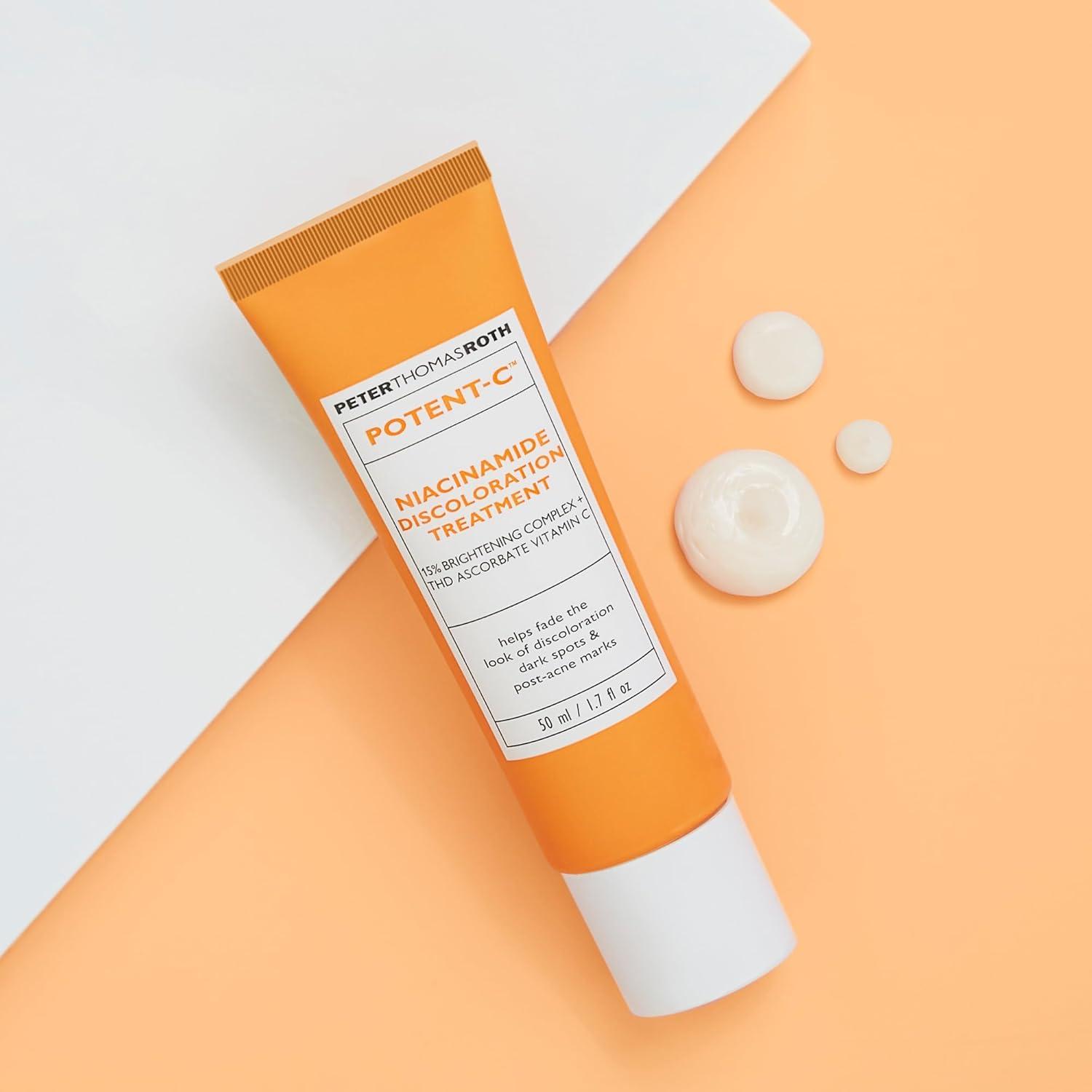 imagePeter Thomas Roth PotentC Niacinamide Discoloration Treatment for Discoloration Dark Spots and PostAcne Marks Intensive Brightening Treatment with Vitamin C and Niacinamide