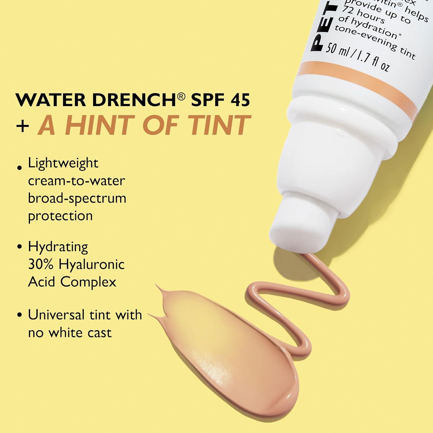 imagePeter Thomas Roth Water Drench Broad Spectrum SPF 45 Hyaluronic Cloud Sheer Tint Moisturizer067 Fl Oz Pack of 1
