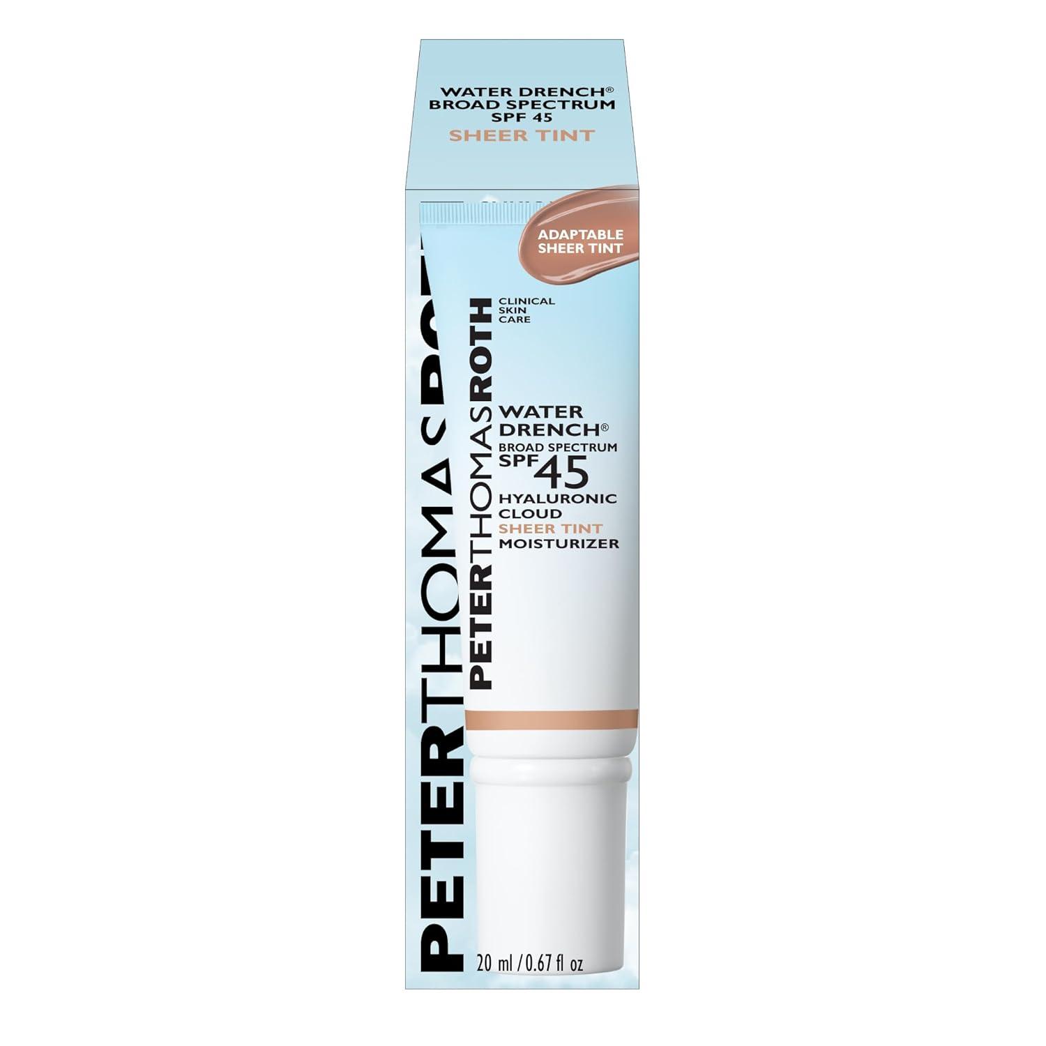 imagePeter Thomas Roth Water Drench Broad Spectrum SPF 45 Hyaluronic Cloud Sheer Tint Moisturizer067 Fl Oz Pack of 1