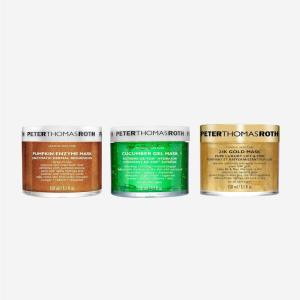 Peter Thomas Roth | Full-Size Pumpkin Enzyme Mask Enzymatic Dermal Resurfacer, Cucumber Gel Extreme De-Tox™ Hydrator and 24K Gold Mask Pure Luxury Lift & Firm