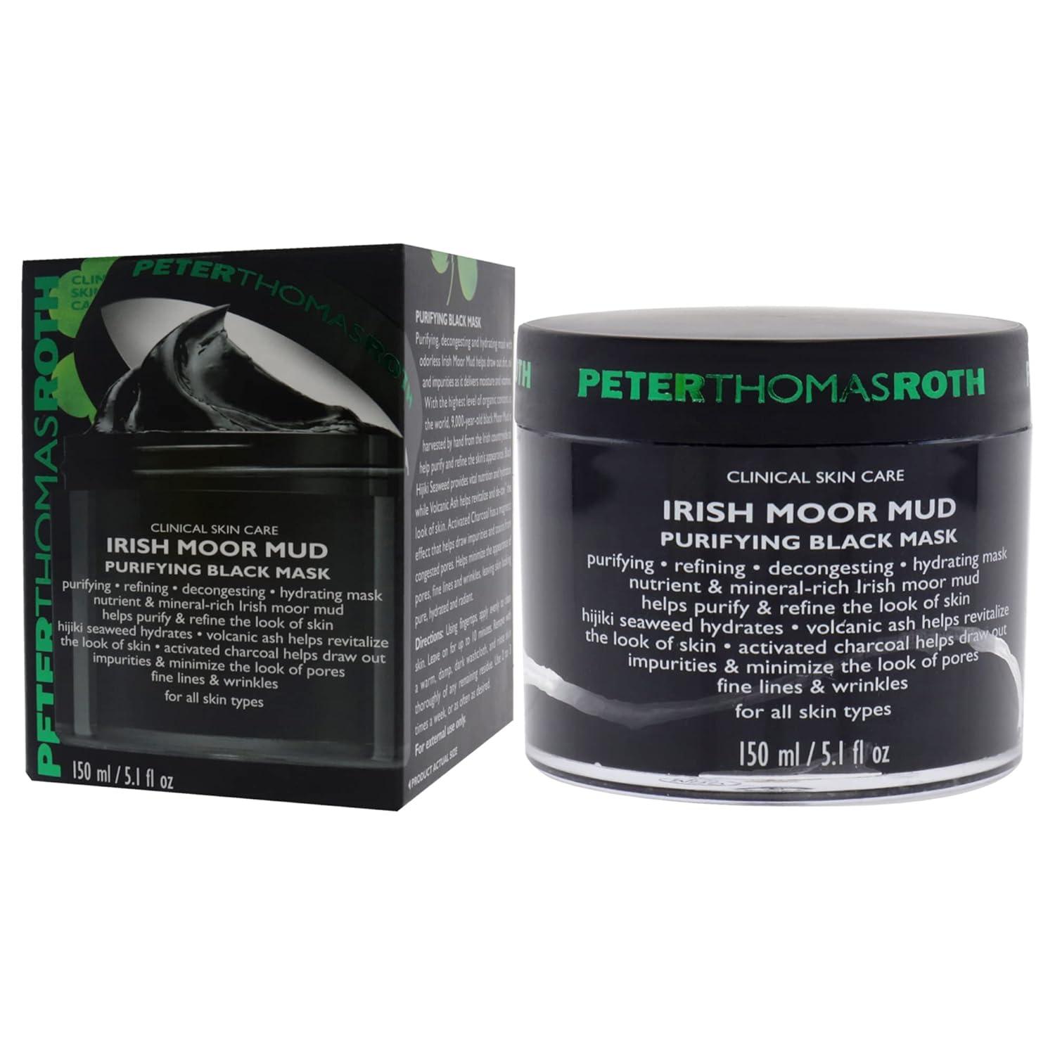 imagePeter Thomas Roth Irish Moor Mud Purifying Black Mask Decongesting Facial Mask Helps Reduce the Look of Pores Fine Lines and Wrinkles 5 Fl Oz Pack of 1