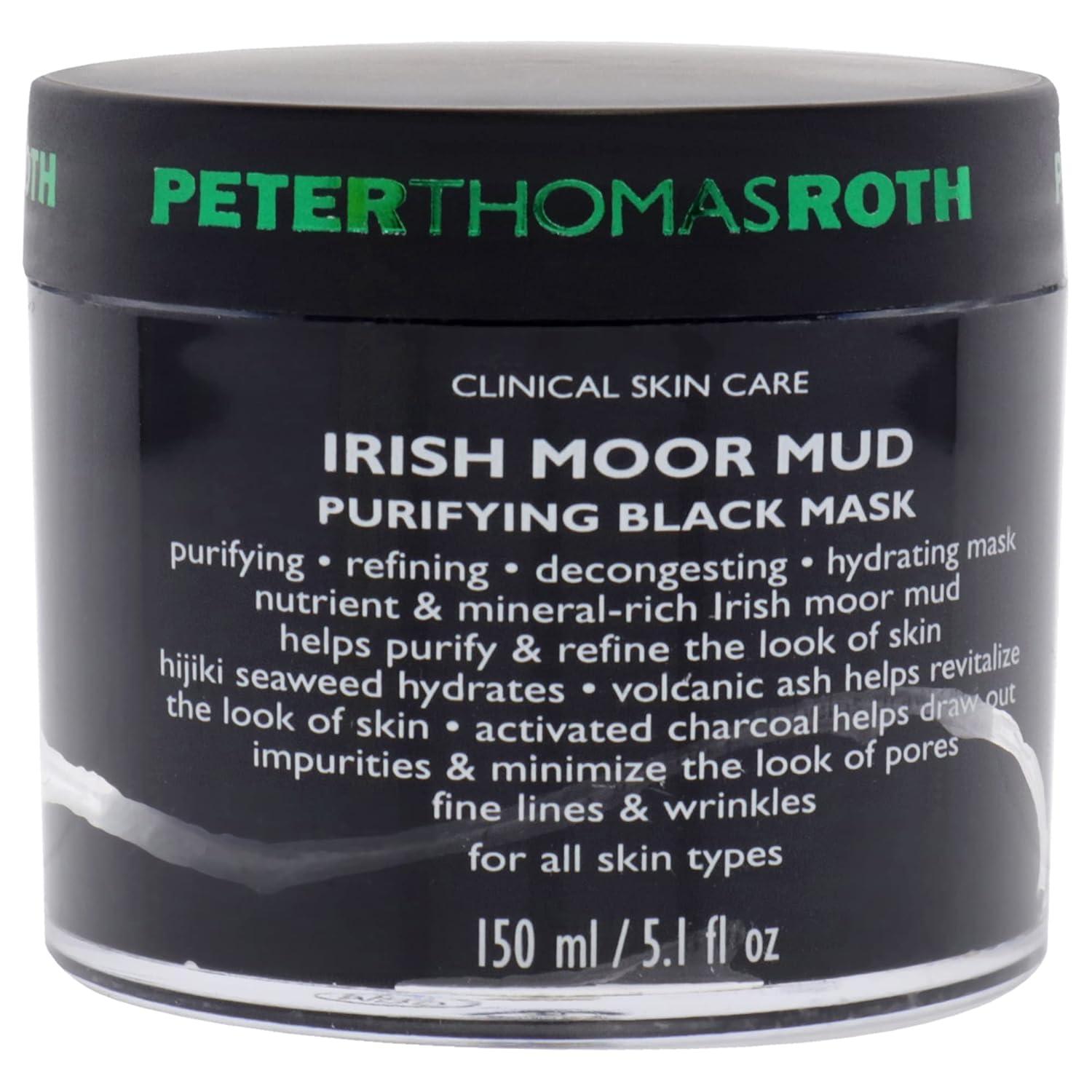 imagePeter Thomas Roth Irish Moor Mud Purifying Black Mask Decongesting Facial Mask Helps Reduce the Look of Pores Fine Lines and Wrinkles 5 Fl Oz Pack of 1