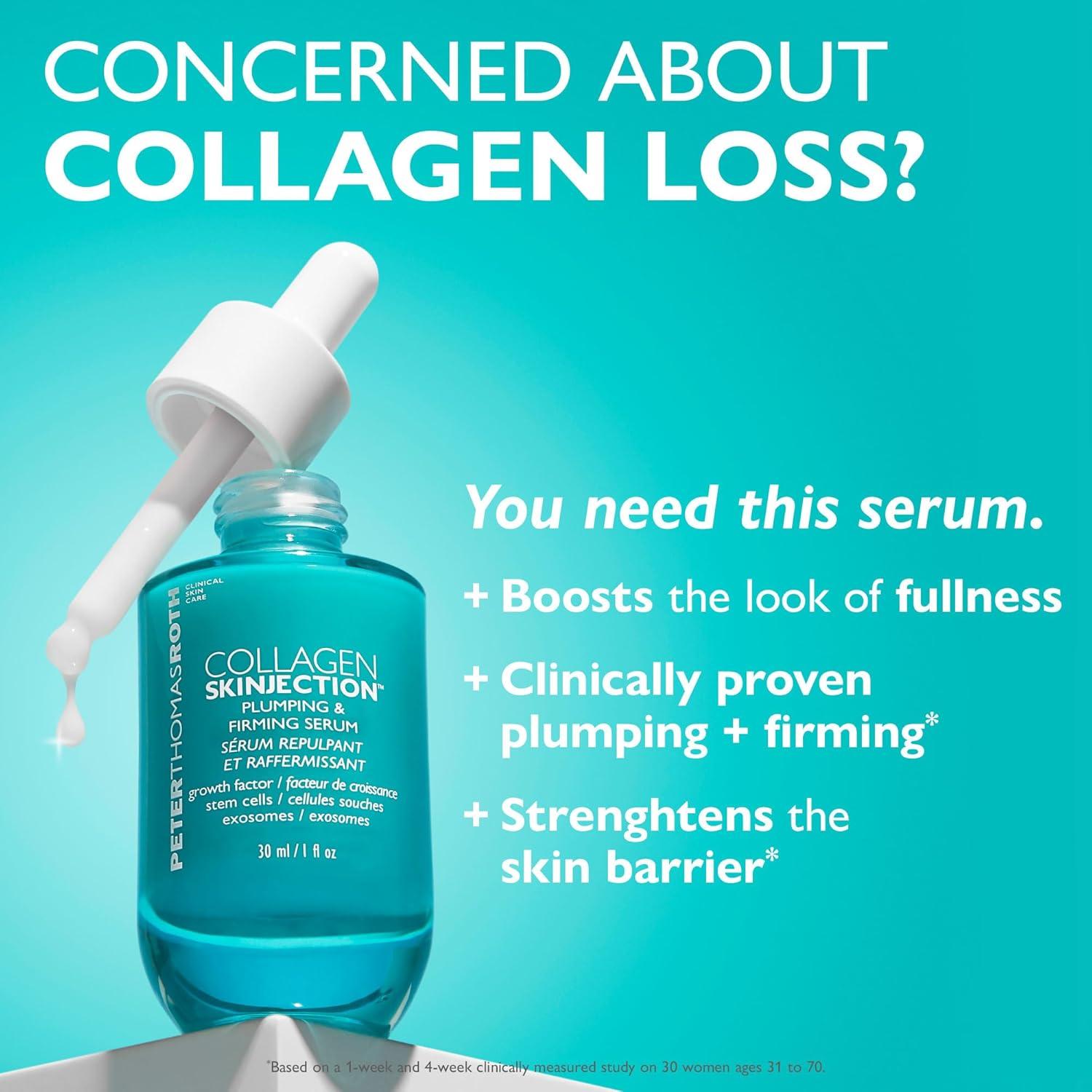 image:imagePeter Thomas Roth Collagen Skinjection Plumping amp Firming Serum Skin Barrier Serum Exosome Serum For Face Collagen Peptides Serum