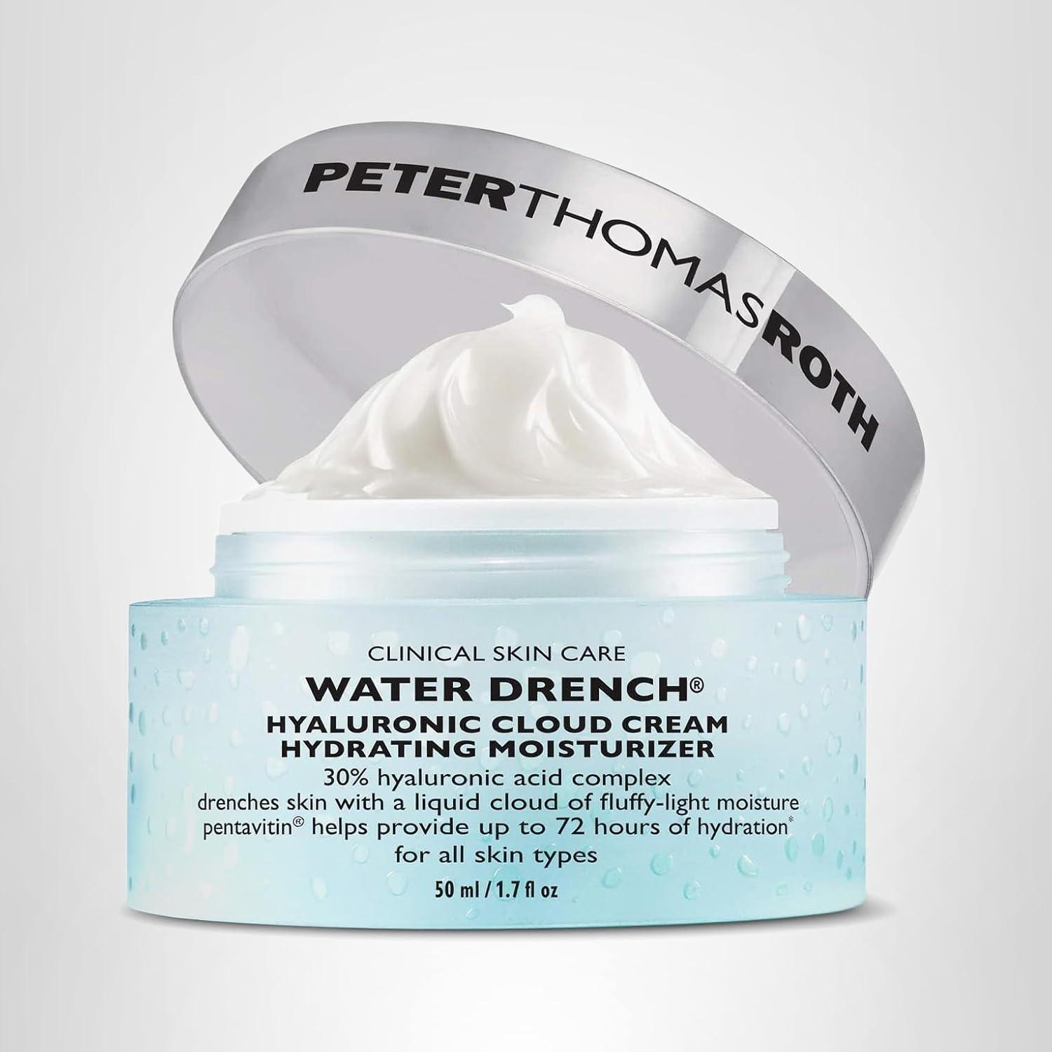 image:imagePeter Thomas Roth Water Drench Hyaluronic Cloud Cream Hydrating Moisturizer for Face Up to 72 Hours of Hydration for More YouthfulLooking Skin Fragrance Free169 Fl Oz Pack of 1