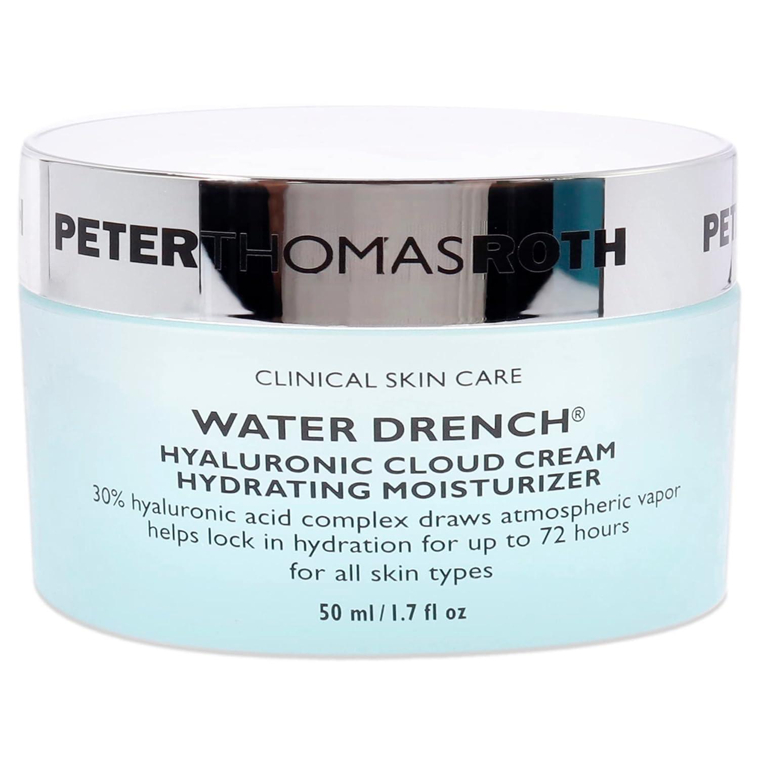image:imagePeter Thomas Roth Water Drench Hyaluronic Cloud Cream Hydrating Moisturizer for Face Up to 72 Hours of Hydration for More YouthfulLooking Skin Fragrance Free169 Fl Oz Pack of 2