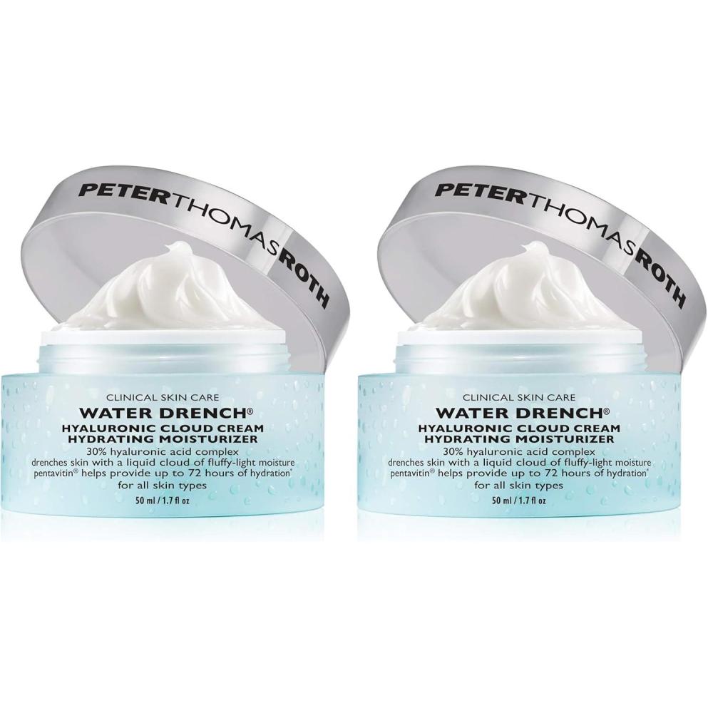 image:imagePeter Thomas Roth  Water Drench Hyaluronic Cloud Cream  Hydrating Moisturizer for Face Up to 72 Hours of Hydration for More YouthfulLooking Skin Fragrance Free169 Fl Oz Pack of 2